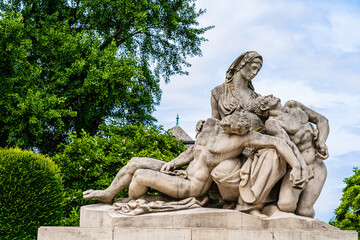 Monument to the dead in Republic Square, Strasbourg, Alsace region, France