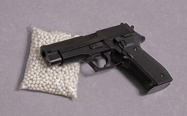 Airsoft pistol with bb bullets