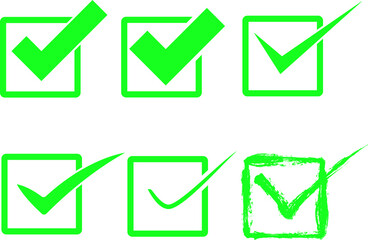 四角いチェックマークセット