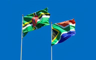 Flags of SAR African and Dominica.