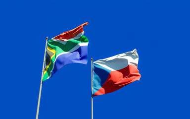 Flags of SAR African and Czech.