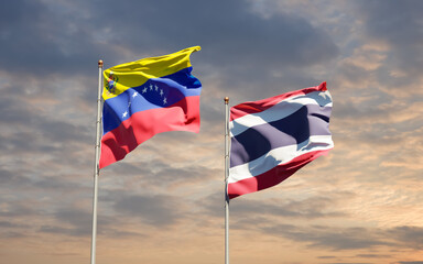 Flags of Venezuela and Thailand.
