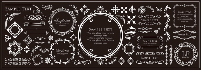 高級感のあるフレームデザイン　カードデザイン　アンティーク　ラグジュリー　ビンテージ