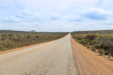 Road to Cheynes Beach, east of Albany in Western Australia