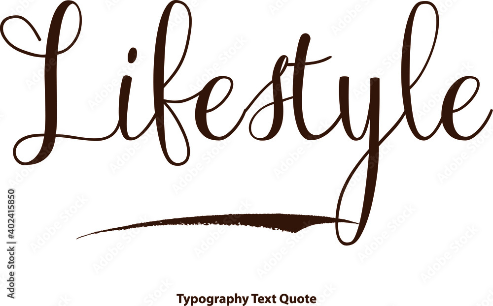 Fototapete lifestyle. typescript typography brown color text
