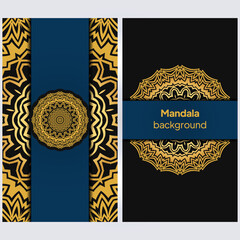 Vintage Card With Patterns Of The Mandala. Floral Ornaments. Islam, Arabic, Indian, Ottoman Motifs. Template For Flyer Or Invitation Card Design. Vector Illustration.