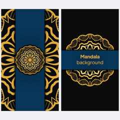 Color greeting card. Ethnic mandala pattern. Hand drawn vector illustration