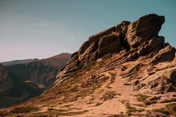 sunset over the mountains