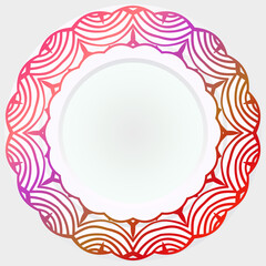 Decorative Cicle Ornament. Floral Design. Vector Illustration.