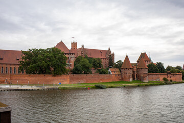 Obraz premium Malbork Castle, formerly Marienburg Castle, the seat of the Grand Master of the Teutonic Knights, Malbork, Poland