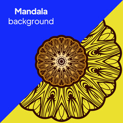 Ornamental round lace. Sacred oriental mandala. color floral ornament. Modern Decorative vector illustraation.