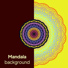 Indian floral paisley medallion banners. Ethnic Mandala ornament. For greeting card, coloring book, phone case print. Vector illustration