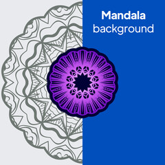 Luxury background. with floral mandala Vector card template.