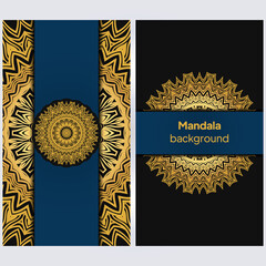 Vintage Card With Patterns Of The Mandala. Floral Ornaments. Islam, Arabic, Indian, Ottoman Motifs. Template For Flyer Or Invitation Card Design. Vector Illustration.