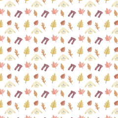 Autumn leaves pattern, fall illustration