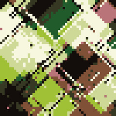 Fototapeta na wymiar Square pixel art. Colorful quadrilateral background.