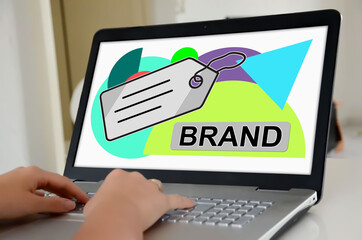 Brand concept on a laptop screen