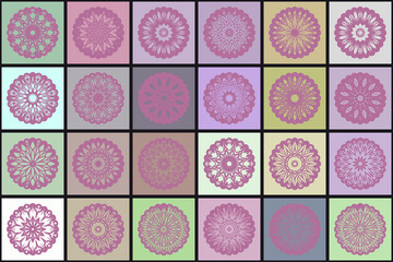 Mosaic with Luxury ornamental mandala design. Vector template