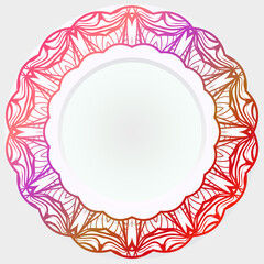 Pattern Of rosette. Vector Illustration. Modern Decorative Floral Color Mandala.