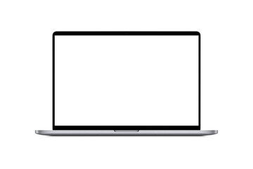laptop with white screen and background