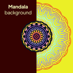 Luxury background. with floral mandala Vector card template.
