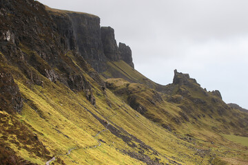 Typical autumn landscape of the desolate Skype Highlands in Scotland