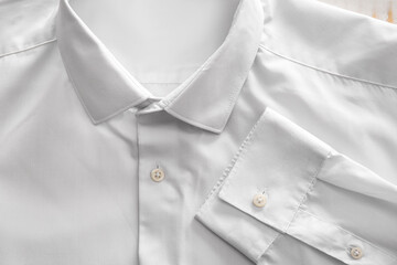 New classic male shirt, closeup