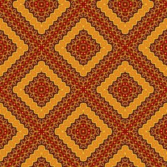 Seamless pattern with symmetric geometric ornament.
