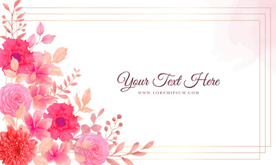 Beautiful pink flower background with burgundy leaves