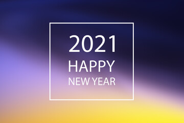 Fototapeta na wymiar Happy New Year 2021 Greeting Card