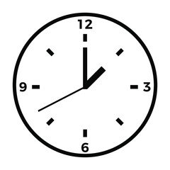 Watch icon vector in flat design. Eps10 vector illustration.