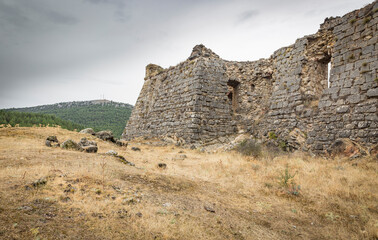 ruins of the castle of San Leonardo de Yague town, province of Soria, Castile and Leon, Spain