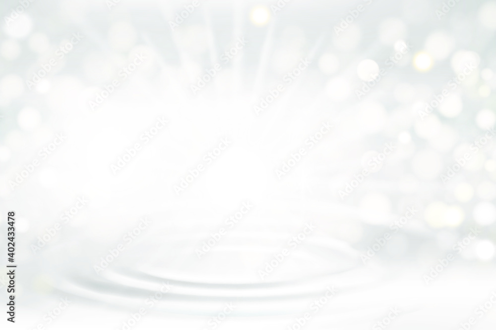 Poster abstract background with bokeh effect. blurred defocused lights in white colors. eps10 vector illust