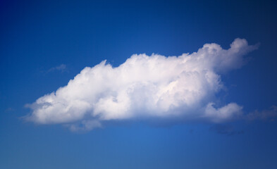 Natural background of sky with different types of clouds