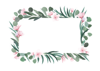 Realistic Flower Frame