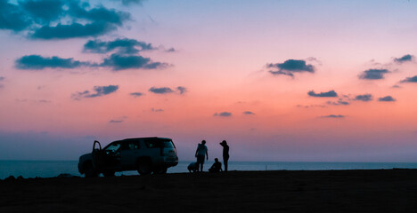 Obraz premium beautiful nature sunset view from Saudi Arabia