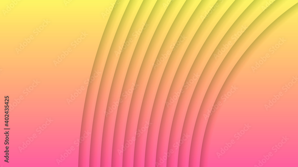Poster gradient abstract paper cut background vector shadows objects modern design