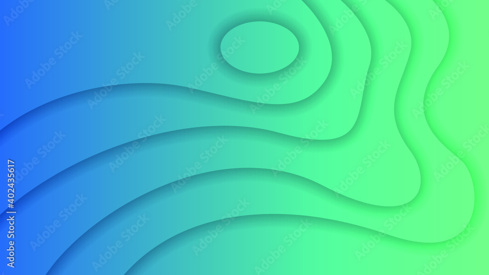 Poster gradient abstract paper cut background vector shadows objects modern design