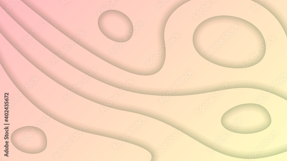 Poster gradient abstract paper cut background vector shadows objects modern design