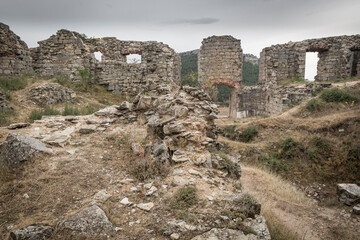 ruins of the castle of San Leonardo de Yague town, province of Soria, Castile and Leon, Spain