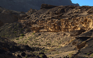 Gran Canaria, landscapes along the path to Punta de las Arenas cape on the western part of the island, also called Playa de Artenara
