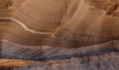 Gran Canaria, amazing sand stone erosion figures in ravines on Punta de las Arenas cape on the...