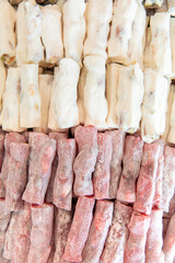 Traditional Turkish delight. Various pieces of arabic sweets or desserts for ramadan holiday