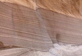 Gran Canaria, amazing sand stone erosion figures in ravines on Punta de las Arenas cape on the...