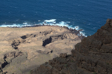 Gran Canaria, landscapes along the path to Punta de las Arenas cape on the western part of the...
