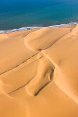 Dunes, Atlantic ocean, Swakopmund, Namib desert, Namibia, Africa