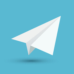 Paper plane vector icon set. Origami paper airplane illustration isolated