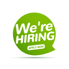Job vacancy, we are hiring now. HR team recruit employee concept. Career job vacancy intervew offer