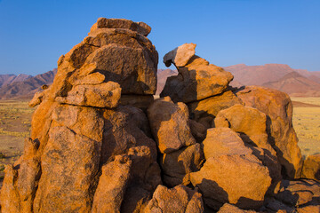 Fototapeta na wymiar Montañas Branberg, Desierto del Namib, Namibia, Africa