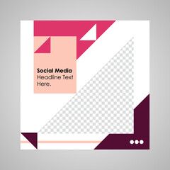 Fototapeta premium Social Media Post Template. Social Media Banner. Editable Modern Template. Discount Promo Template.